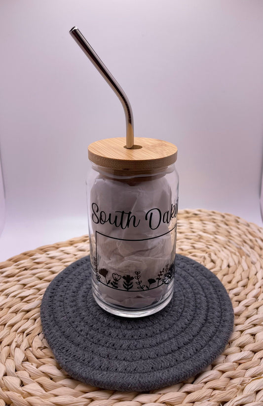 South Dakota Glass Can Tumbler (Glass Only)